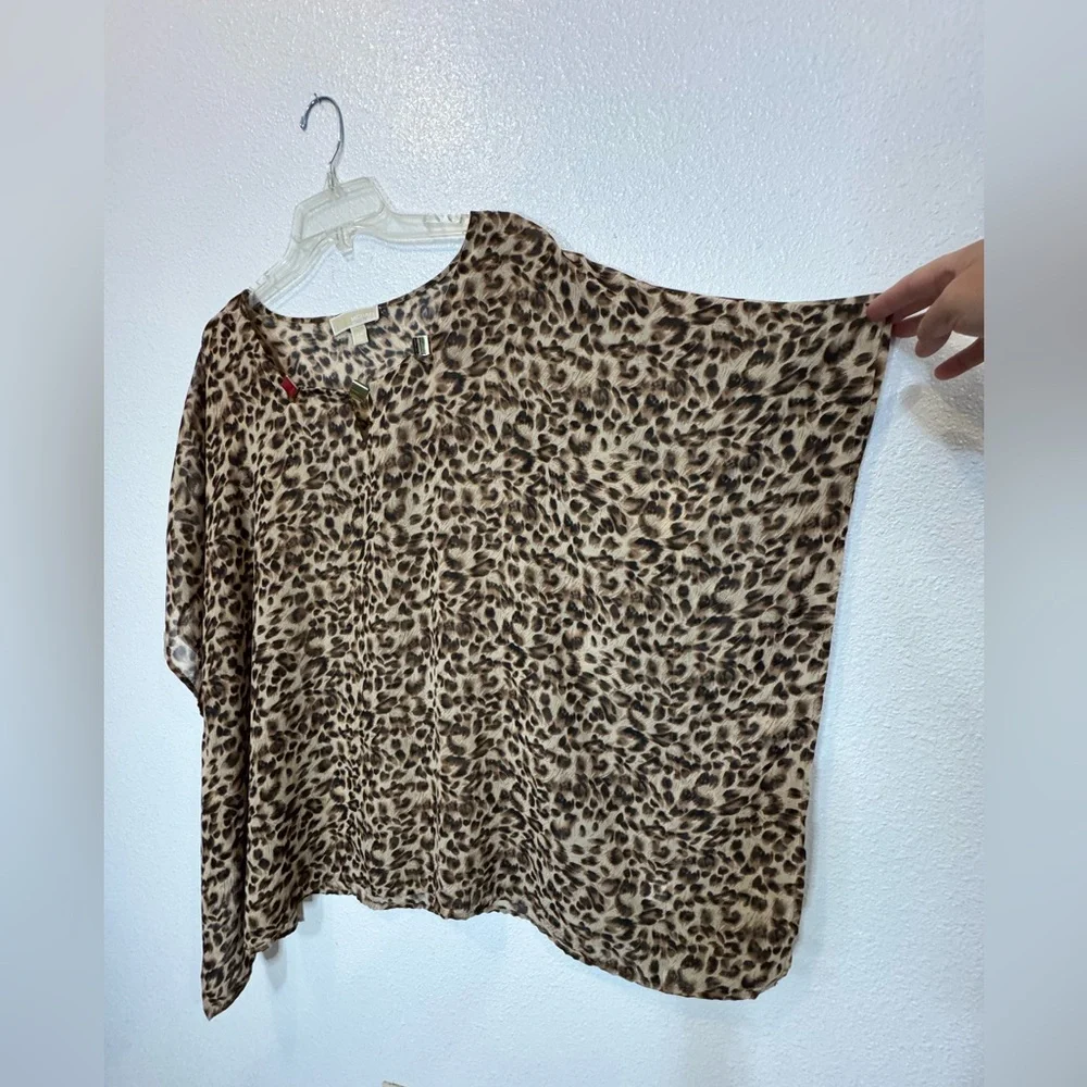 Michael Kors Brown and Black Dolman Sleeve Tunic - Picture 6 of 7